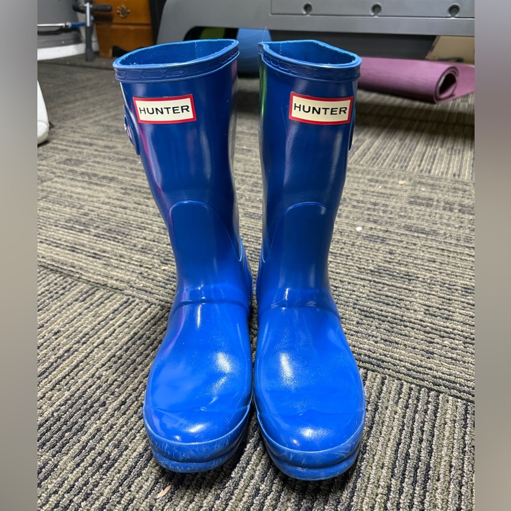Hunter Vibrant Blue Rain Boots